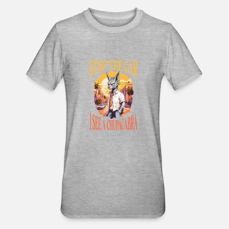 Cryptozoologistes Chupacabra Créatures Drôle - T-shirt polycoton Unisexe - gris chiné
