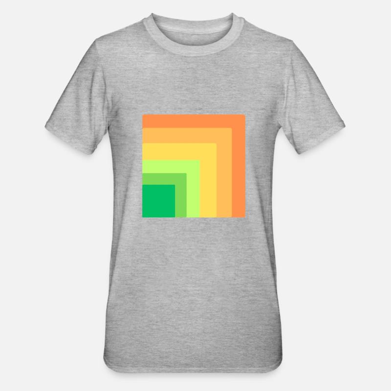 squares within a square. - Unisex Polycotton T-Shirt - heather grey