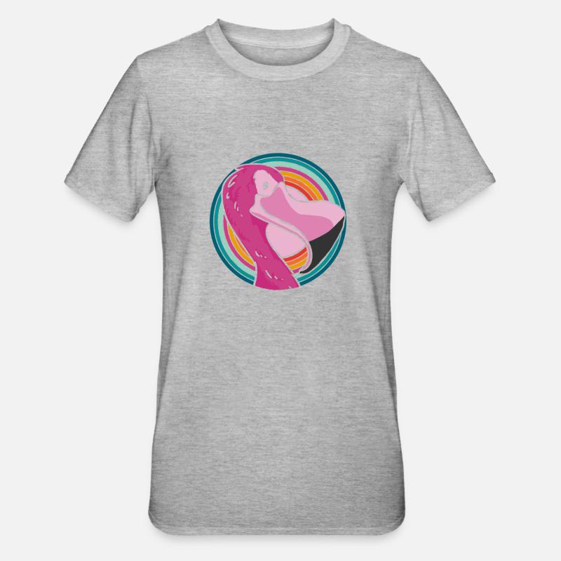 Flamant - T-shirt polycoton Unisexe - gris chiné