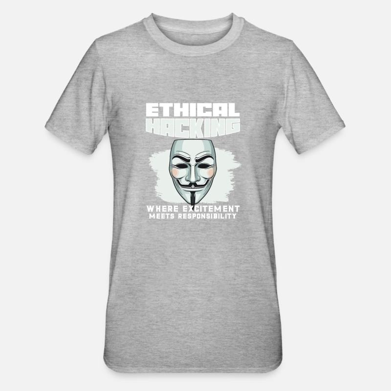 Ethical Hacking Analyst Ethical Cyber Security - Unisex Polycotton T-Shirt - heather grey