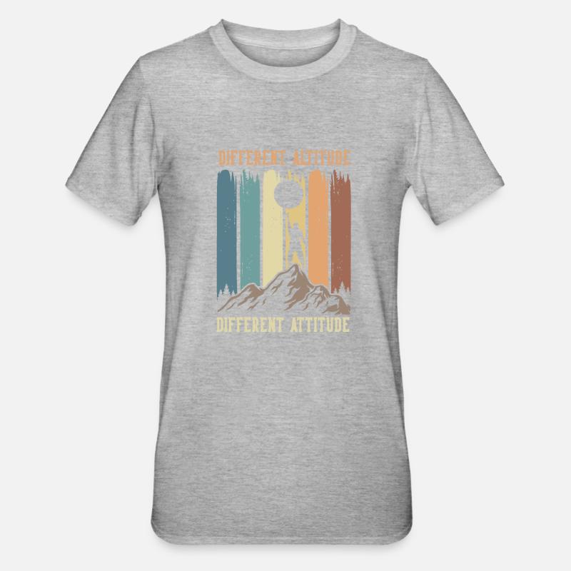 Different altitude different attitude - Unisex Polycotton T-Shirt - heather grey