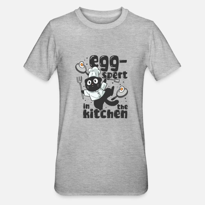 Egg-spert dans la cuisine - T-shirt polycoton Unisexe - gris chiné