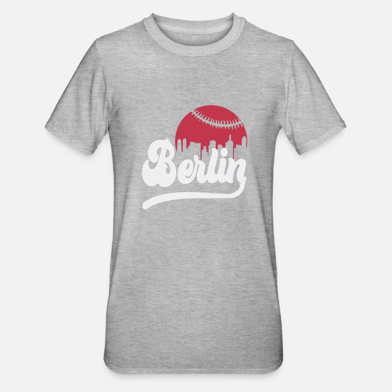 Horizon de baseball Berlin - T-shirt polycoton Unisexe - gris chiné