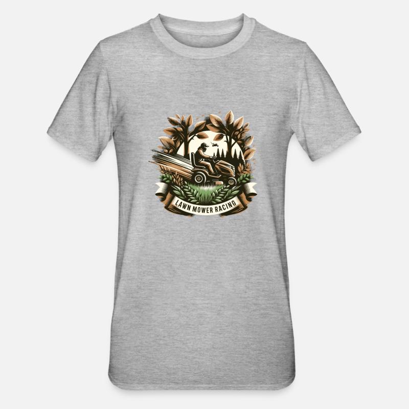 Tondeuse à gazon Tondeuse à gazon de course Tondeuse à gazon de course - T-shirt polycoton Unisexe - gris chiné
