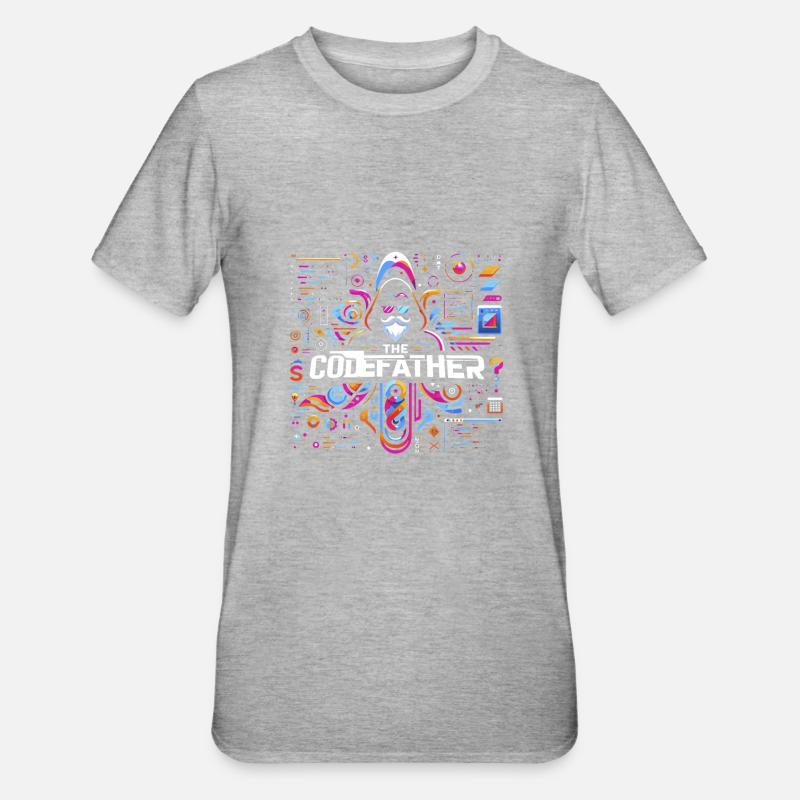 Le Père du Code 6 - T-shirt polycoton Unisexe - gris chiné