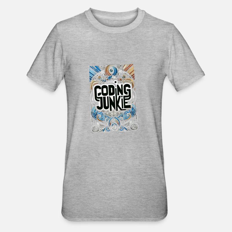 Accro au codage 14 - T-shirt polycoton Unisexe - gris chiné