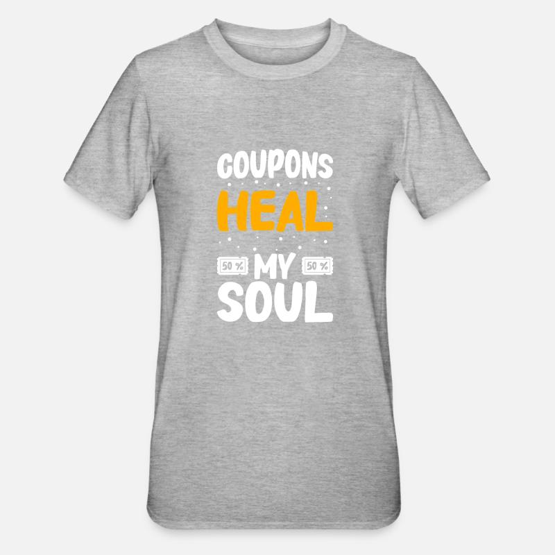 Coupon de points - T-shirt polycoton Unisexe - gris chiné