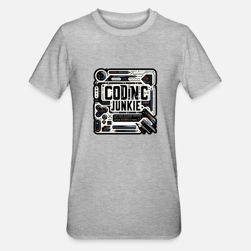 Coding Junkie 11 - Unisex Polycotton T-Shirt - heather grey