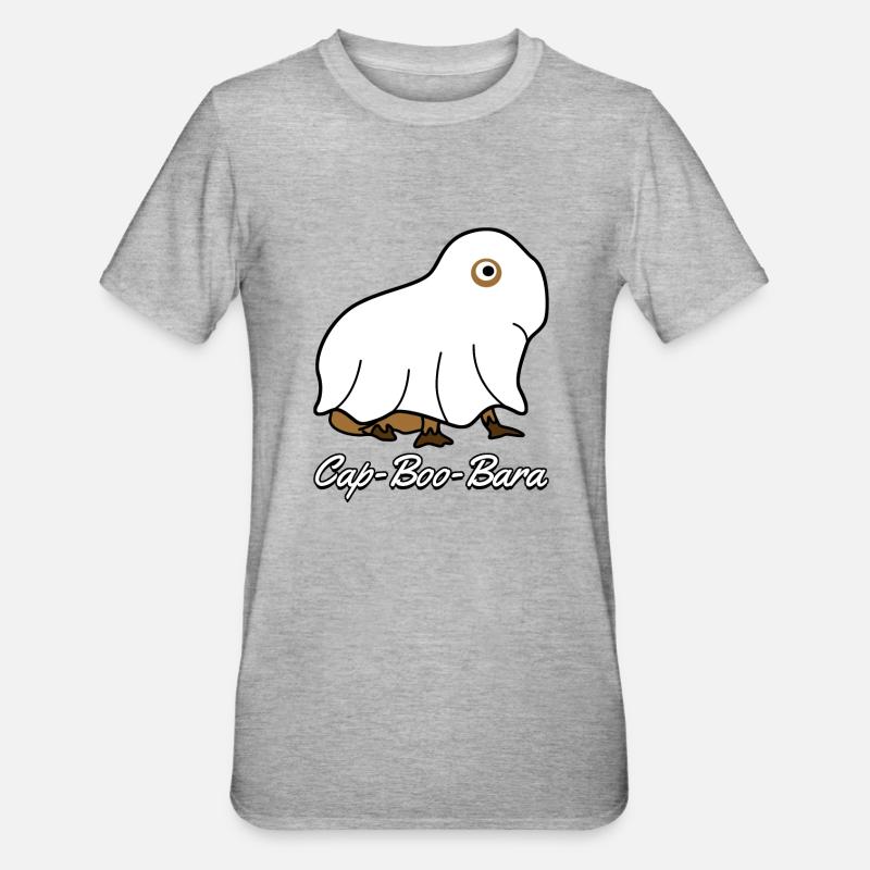 Capybaras Ghost Capybara - Unisex Polycotton T-Shirt - heather grey
