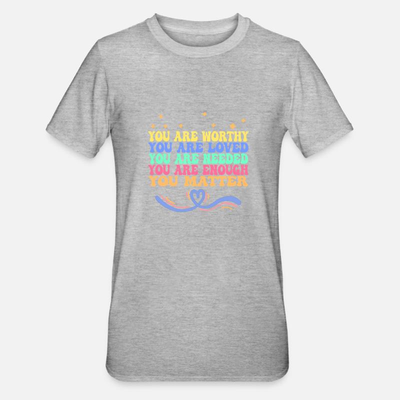 Dépression et conscience bipolaire : - T-shirt polycoton Unisexe - gris chiné