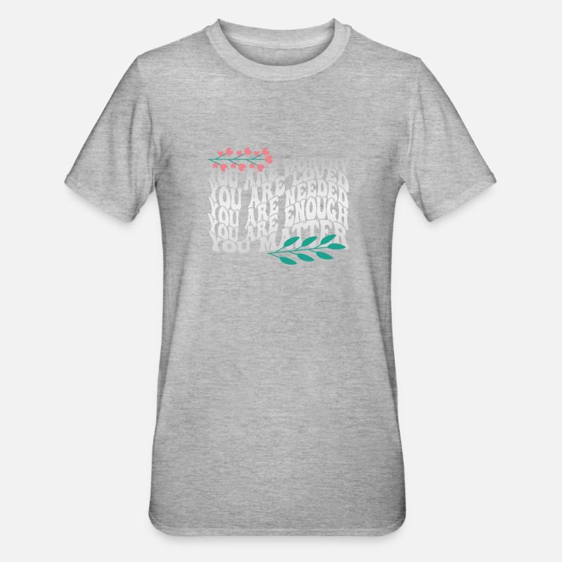 Dépression et conscience bipolaire : - T-shirt polycoton Unisexe - gris chiné