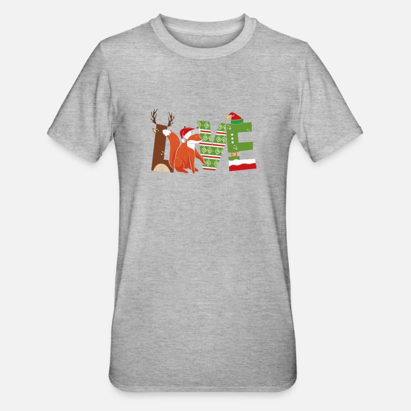 Fuchs liebe - Unisex Polycotton T-Shirt - Grau meliert