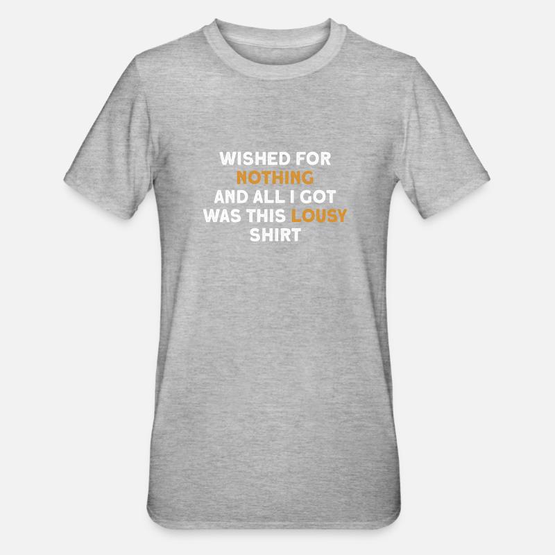 Funny Nothing Gift - Unisex Polycotton T-Shirt - heather grey