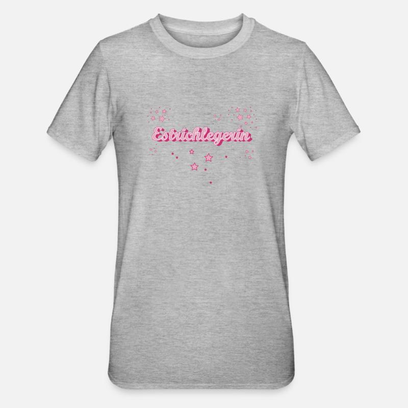 Bodenleger Abschluss-Geschenk Estrichlegerin - Unisex Polycotton T-Shirt - Grau meliert