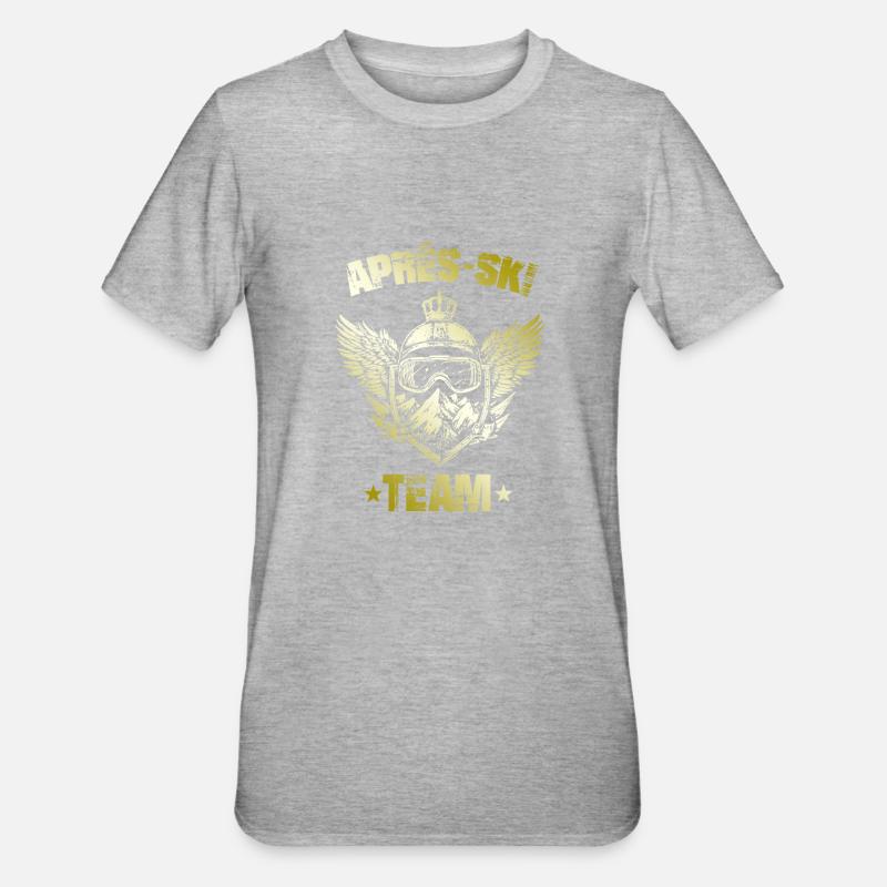 Vacances d’équipe après-ski - T-shirt polycoton Unisexe - gris chiné