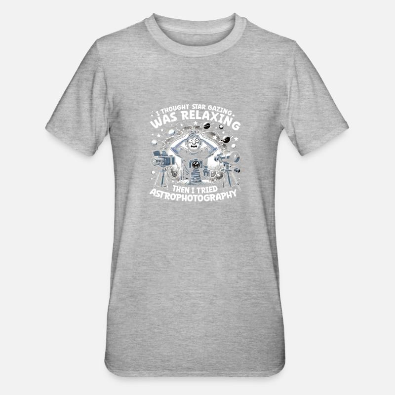 Astrophotographie Astronomie Caméra spatiale - T-shirt polycoton Unisexe - gris chiné