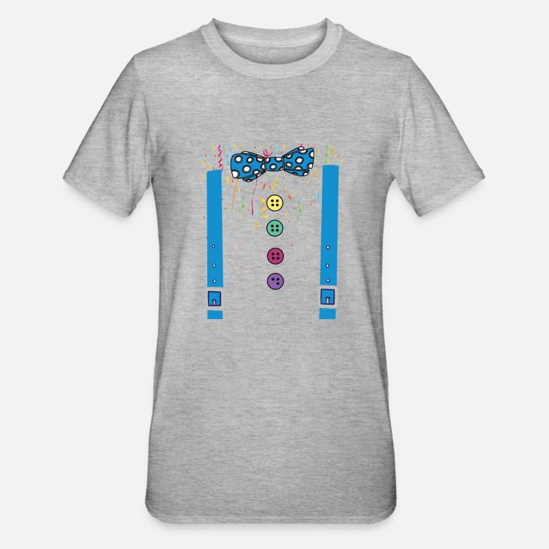 Costume de carnaval Carnaval Carnaval - T-shirt polycoton Unisexe - gris chiné