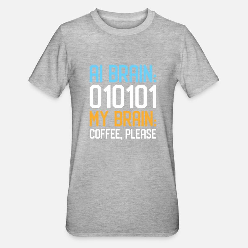 Artificial Intelligence Ai Lovers - Unisex Polycotton T-Shirt - heather grey