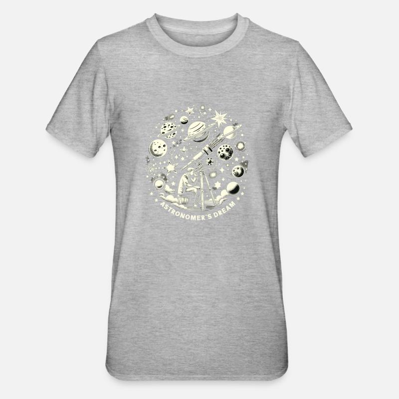 Astrophotographie Astronomie Caméra spatiale - T-shirt polycoton Unisexe - gris chiné