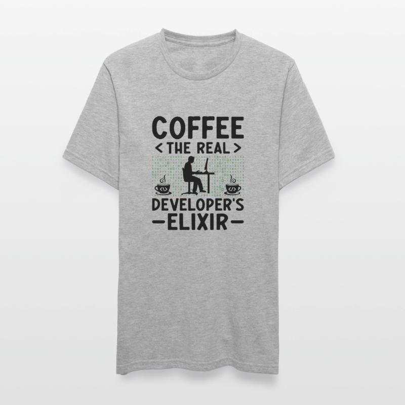Kaffee-Codierung Programmierer Programmierer Entwickler Nerd Coff Unisex Polycotton T-Shirt