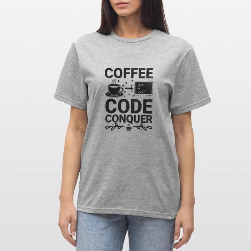 Kaffee-Codierung Programmierer Programmierer Entwickler Nerd Coff Unisex Polycotton T-Shirt