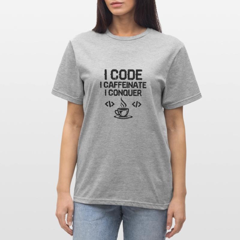 Kaffee-Codierung Programmierer Programmierer Entwickler Nerd Coff Unisex Polycotton T-Shirt