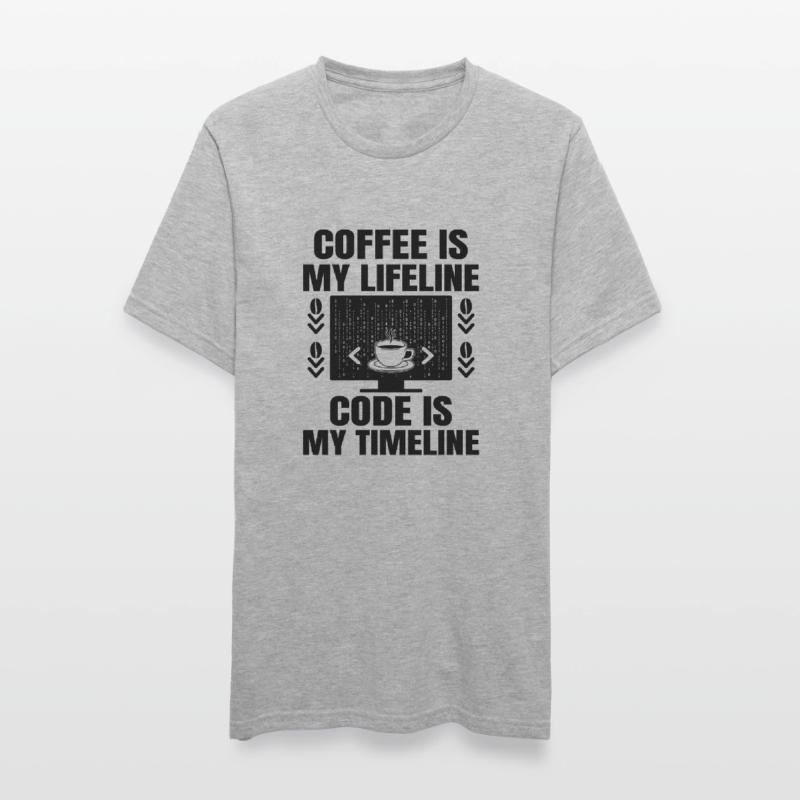Café Codage Programmeur Codeur Développeur Nerd Coff T-shirt polycoton Unisexe