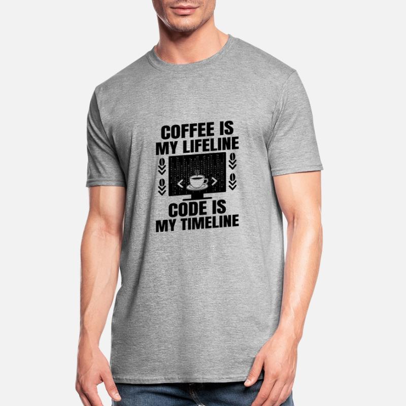 Kaffee-Codierung Programmierer Programmierer Entwickler Nerd Coff Unisex Polycotton T-Shirt