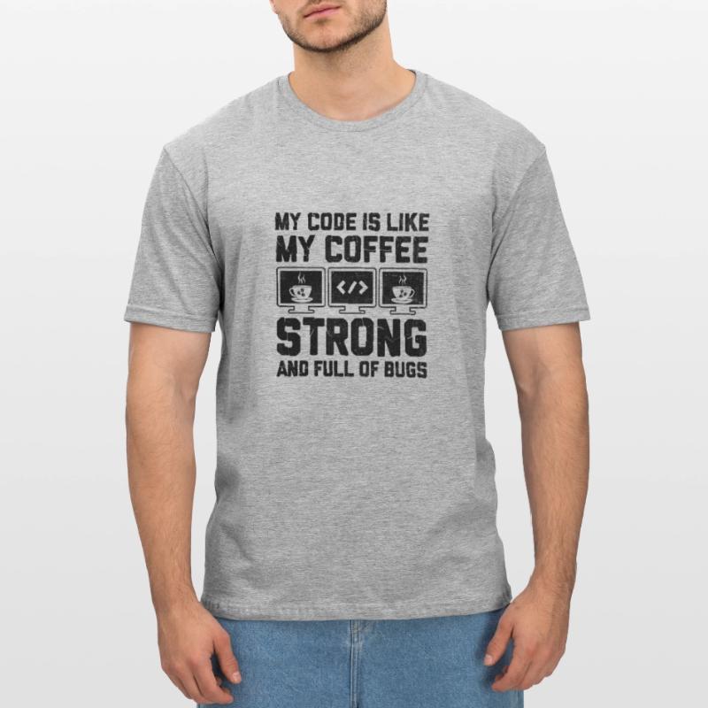 Kaffee-Codierung Programmierer Programmierer Entwickler Nerd Coff Unisex Polycotton T-Shirt