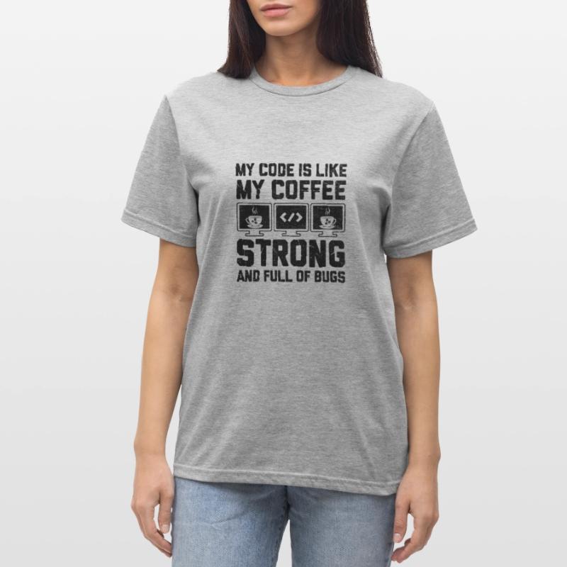 Kaffee-Codierung Programmierer Programmierer Entwickler Nerd Coff Unisex Polycotton T-Shirt