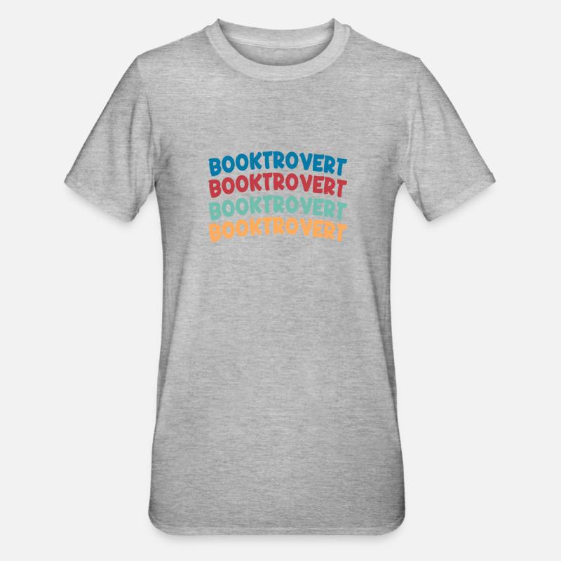 Bookverted Book Lover Bookworm - T-shirt polycoton Unisexe - gris chiné