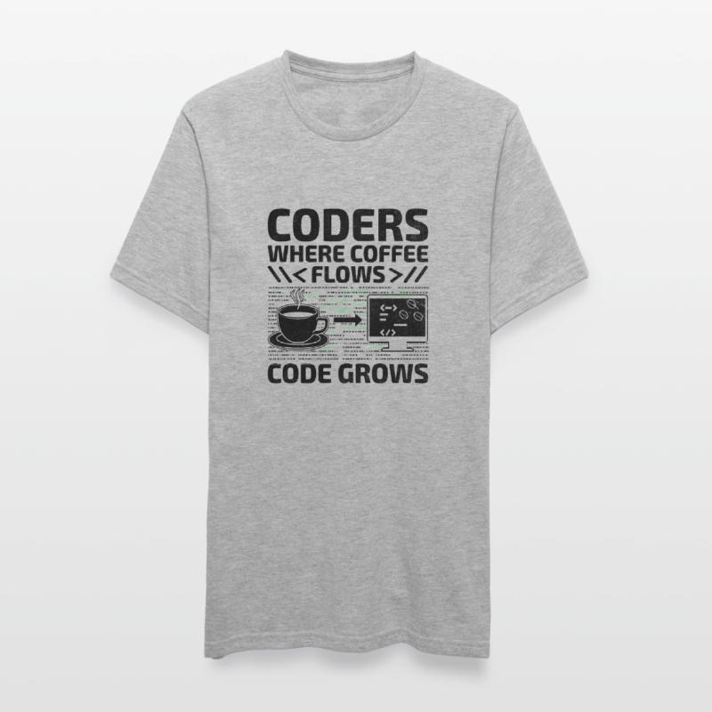 Café Codage Programmeur Codeur Développeur Nerd Coff T-shirt polycoton Unisexe