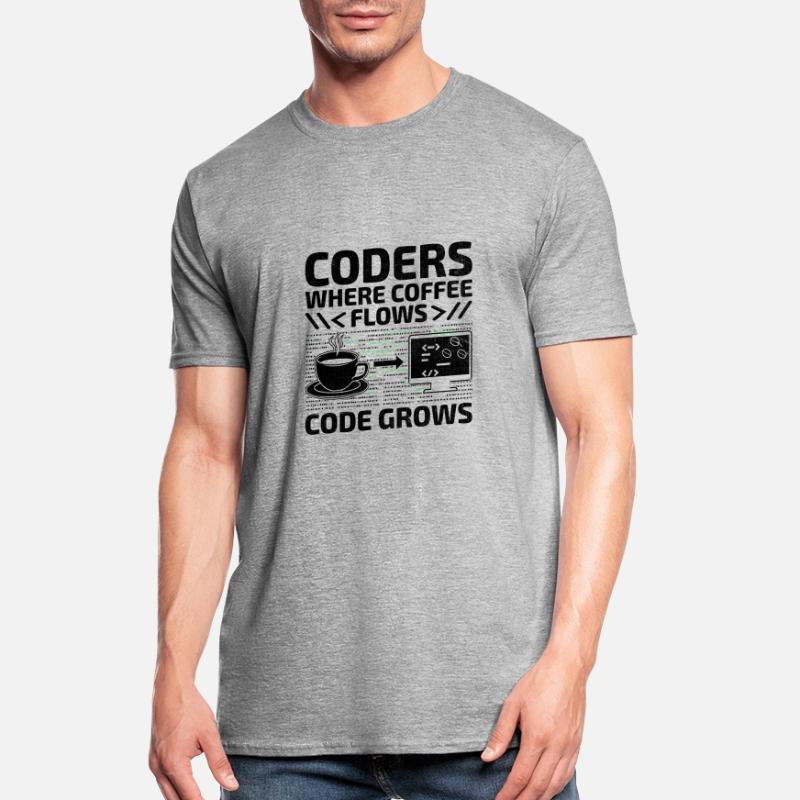 Kaffee-Codierung Programmierer Programmierer Entwickler Nerd Coff Unisex Polycotton T-Shirt
