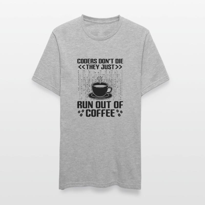 Kaffee-Codierung Programmierer Programmierer Entwickler Nerd Coff Unisex Polycotton T-Shirt