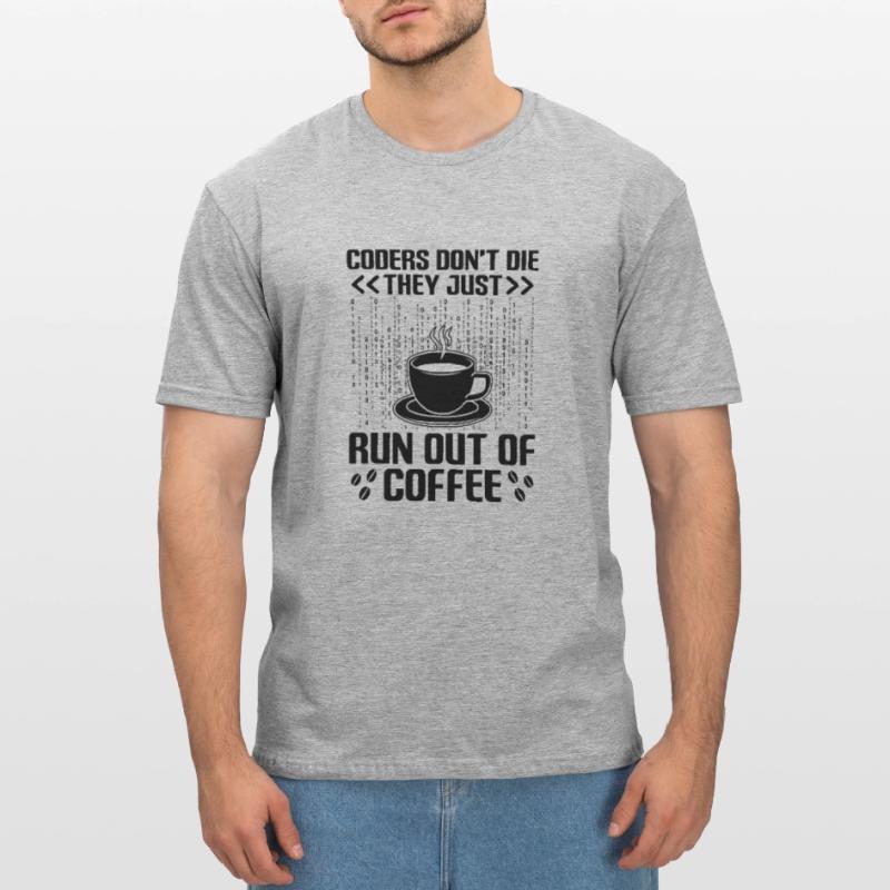 Kaffee-Codierung Programmierer Programmierer Entwickler Nerd Coff Unisex Polycotton T-Shirt