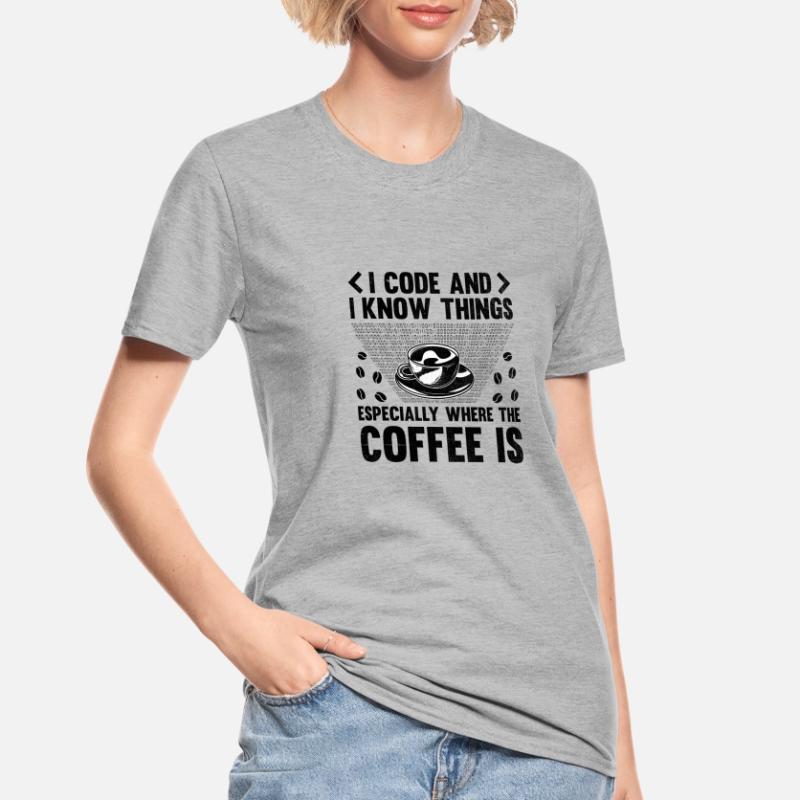 Kaffee-Codierung Programmierer Programmierer Entwickler Nerd Coff Unisex Polycotton T-Shirt