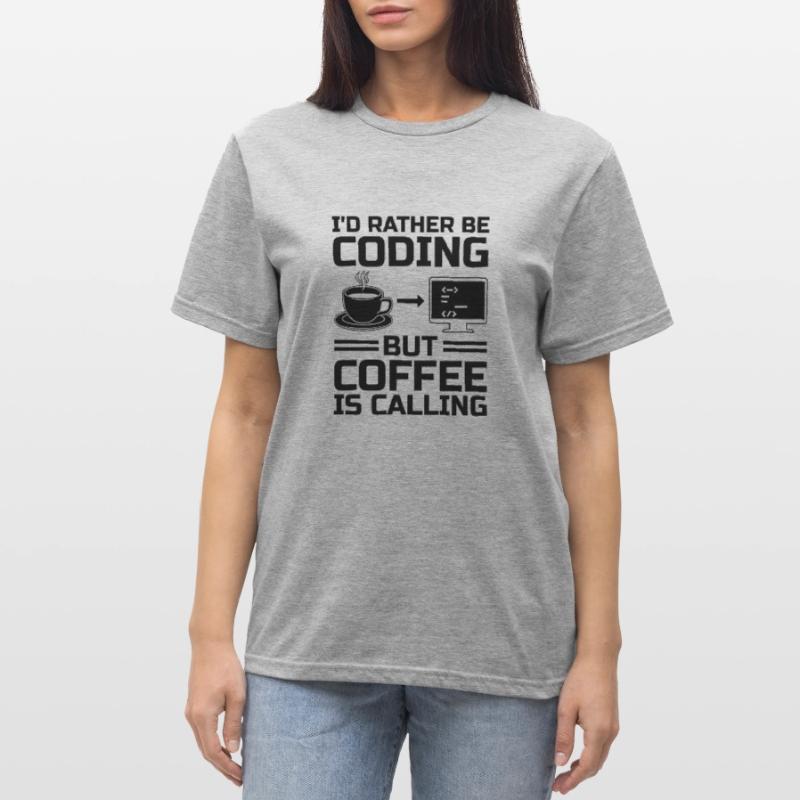Café Codage Programmeur Codeur Développeur Nerd Coff T-shirt polycoton Unisexe