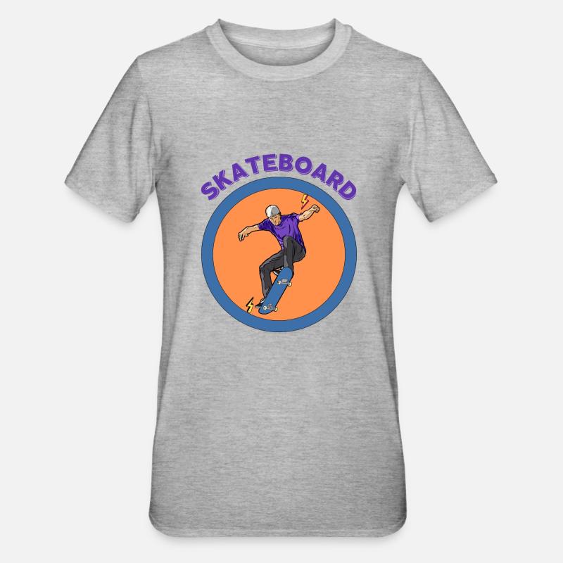 Skateboarding - Unisex Polycotton T-Shirt - heather grey