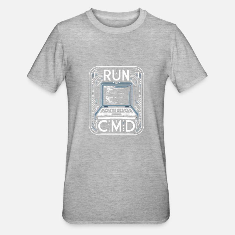 Run Cmd 41 - Unisex Polycotton T-Shirt - Grau meliert
