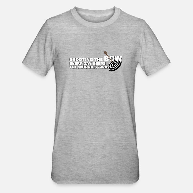 Archery long bow compound bow - Unisex Polycotton T-Shirt - heather grey