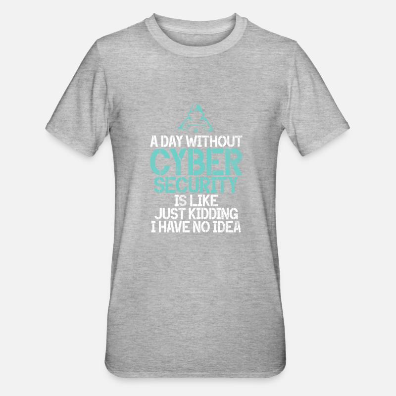 Cyber-sicherheits-hacker-hacking - Unisex Polycotton T-Shirt - Grau meliert