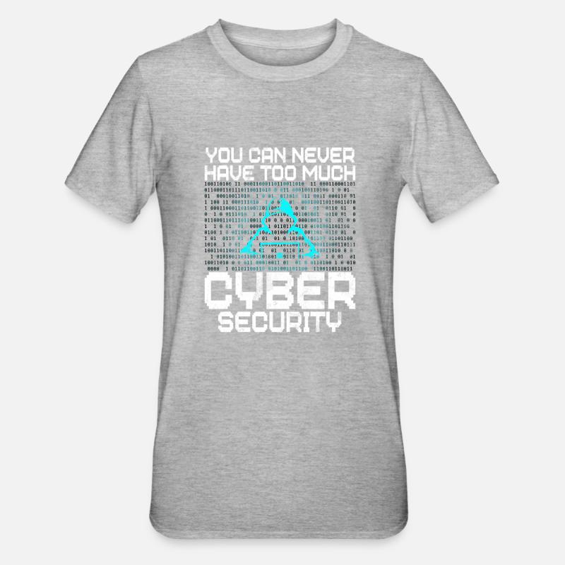 Cyber-sicherheits-hacker-hacking - Unisex Polycotton T-Shirt - Grau meliert