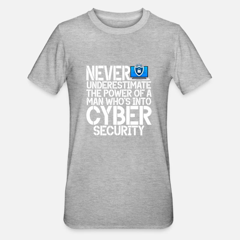 Cyber-sicherheits-hacker-hacking - Unisex Polycotton T-Shirt - Grau meliert