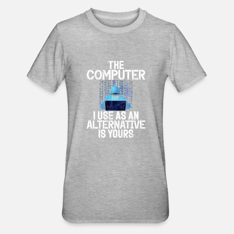 Cyber-sicherheits-hacker-hacking - Unisex Polycotton T-Shirt - Grau meliert