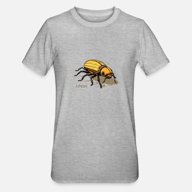 Un gros insecte géant - T-shirt polycoton Unisexe - gris chiné