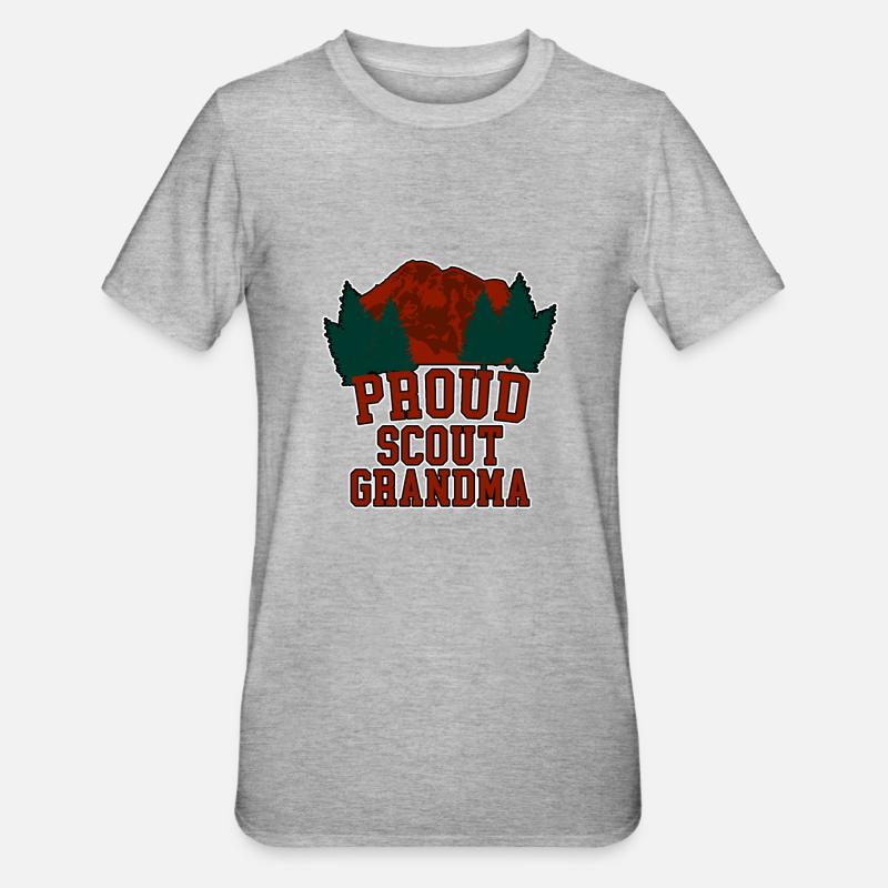 Fière grand-mère scoute 2 - T-shirt polycoton Unisexe - gris chiné