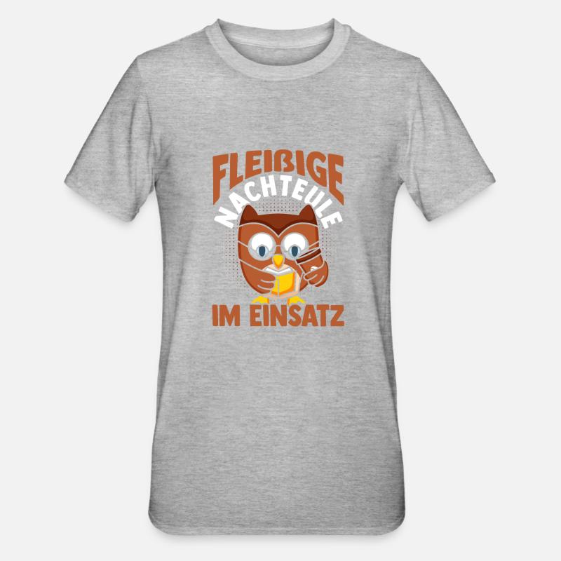 Night Shift chien Beagle - T-shirt polycoton Unisexe - gris chiné