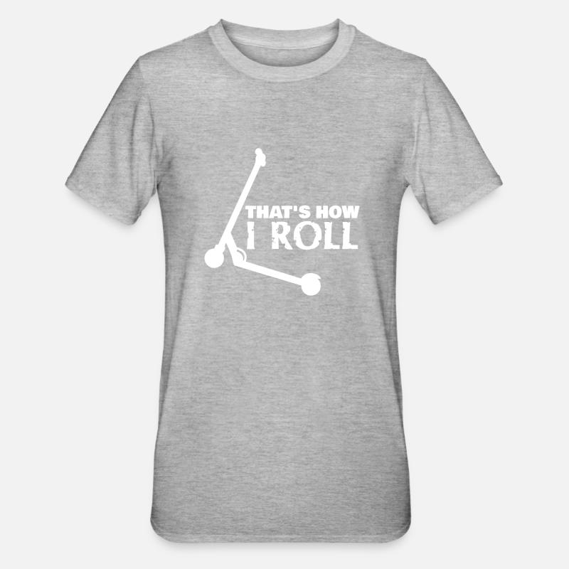 Kick Scooter Scooter - T-shirt polycoton Unisexe - gris chiné