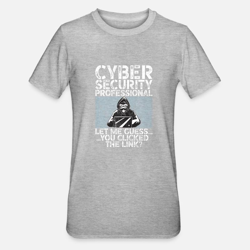 Cyber-sicherheits-hacker-hacking - Unisex Polycotton T-Shirt - Grau meliert