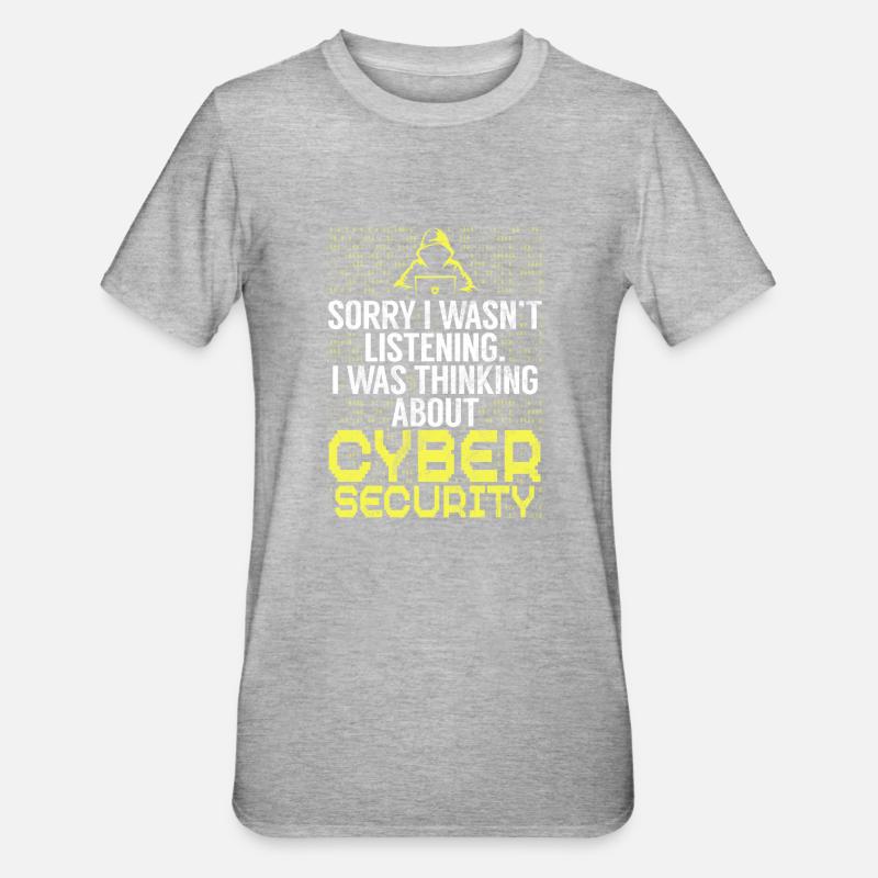 Cyber-sicherheits-hacker-hacking - Unisex Polycotton T-Shirt - Grau meliert